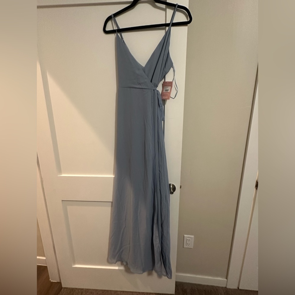 Birdy Grey Cindy Dress in Dusty Blue Chiffon
